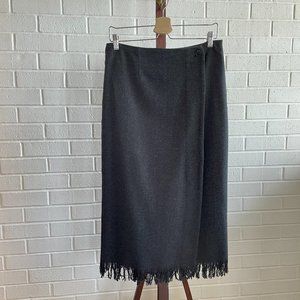 Pendleton Fringed Wrap Skirt